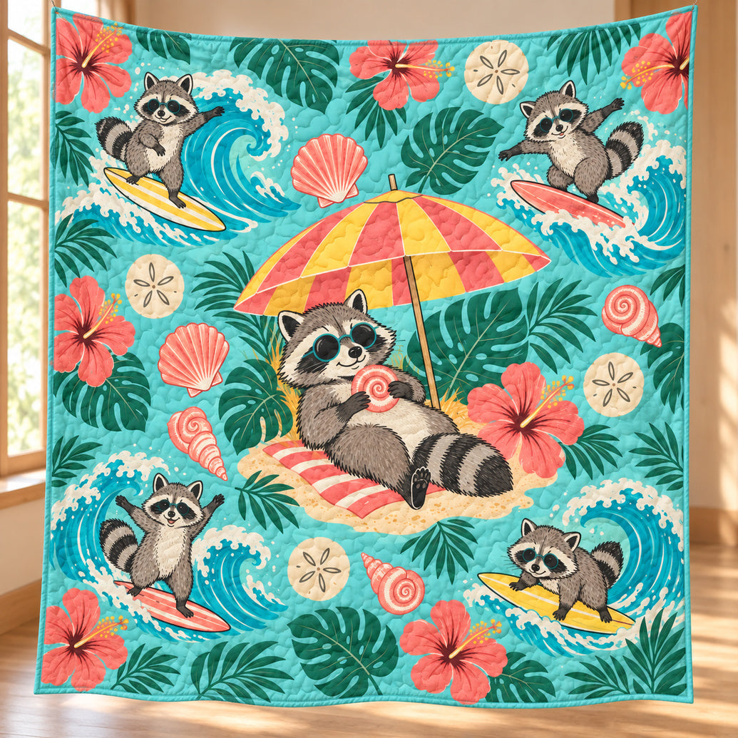Seashell Shade Bandits Quilt Blanket