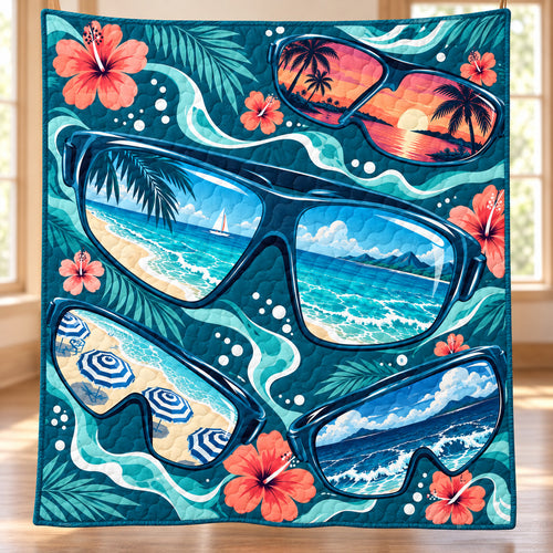 Sunset Lens Tides Quilt Blanket