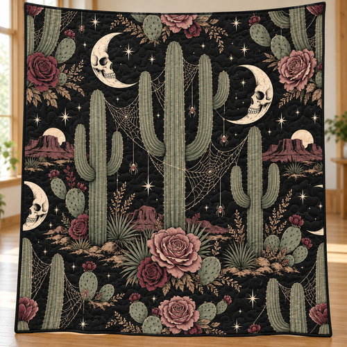 Saguaro Widow Garden Quilt Blanket