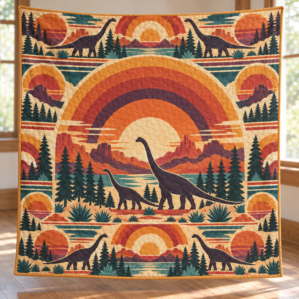 Sunset Longneck Ridgeways Quilt Blanket