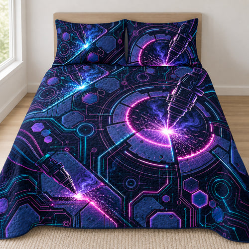 Indigo Cutline Constellation Bedding Set