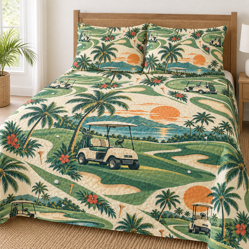 Palm Cart Sundown Bedding Set