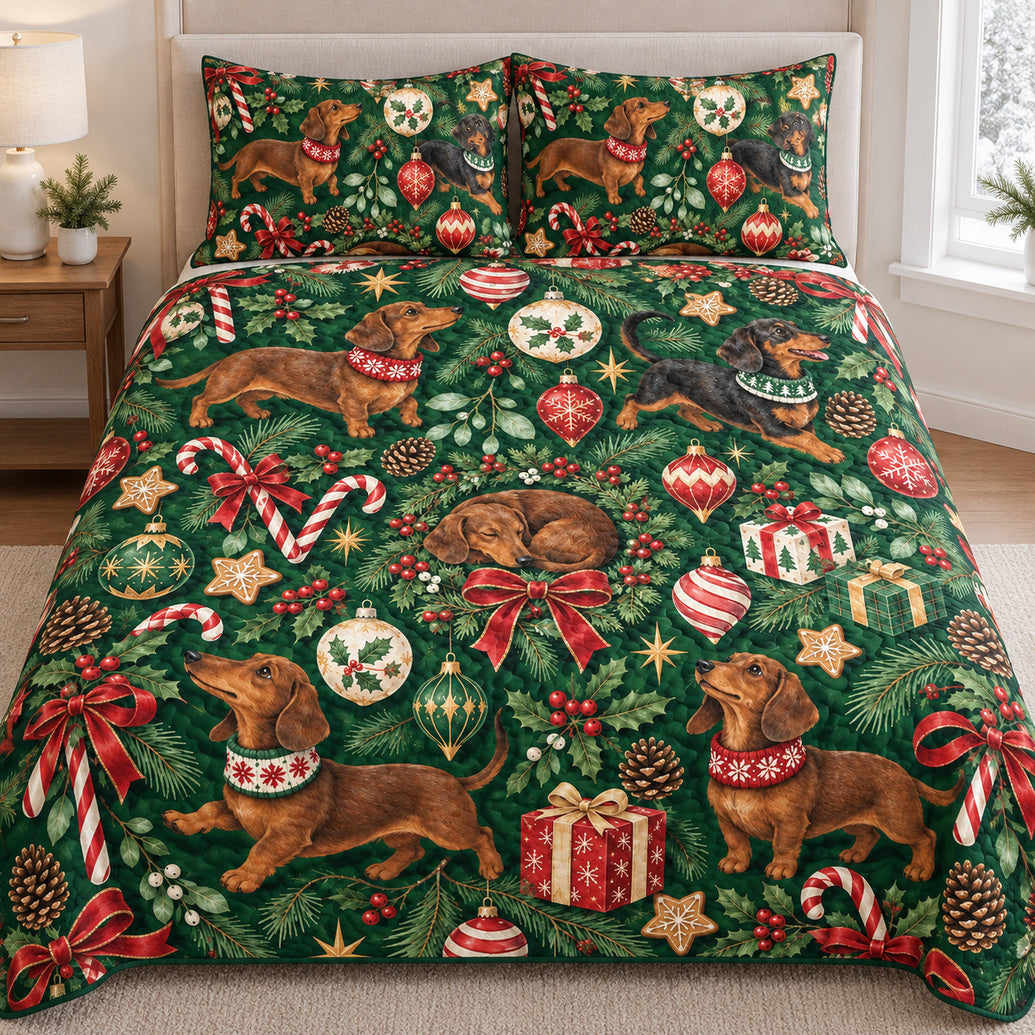 Dachshund Ornament Workshop Bedding Set