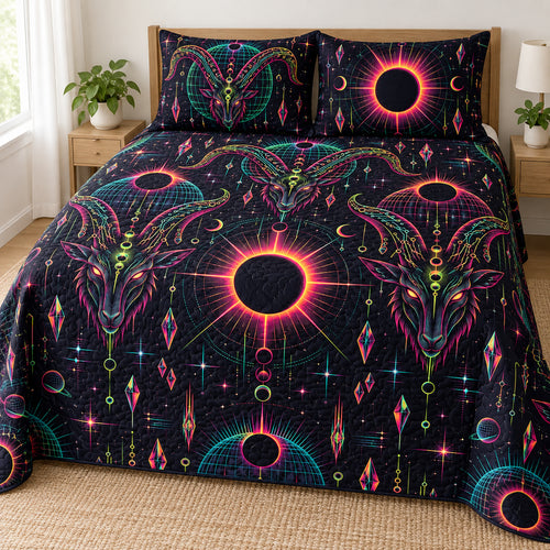Neon Horn Eclipse Bedding Set
