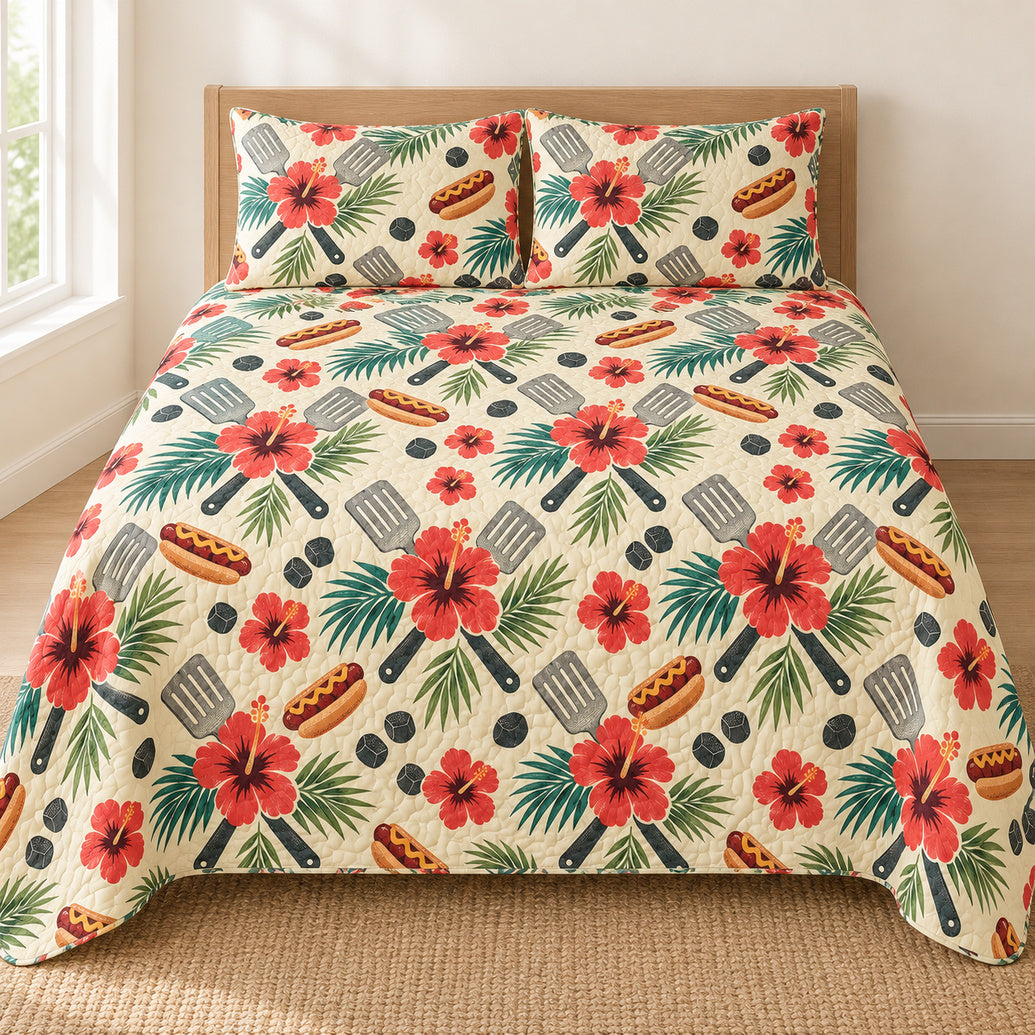 Hibiscus Hotdog Tools Bedding Set