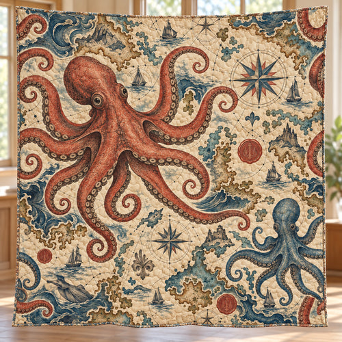 Chartroom Kraken Relics Quilt Blanket
