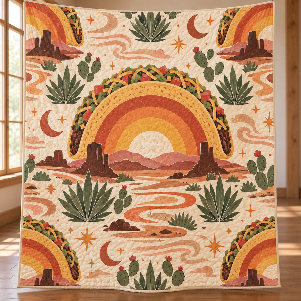 Desert Taco Sundown Quilt Blanket