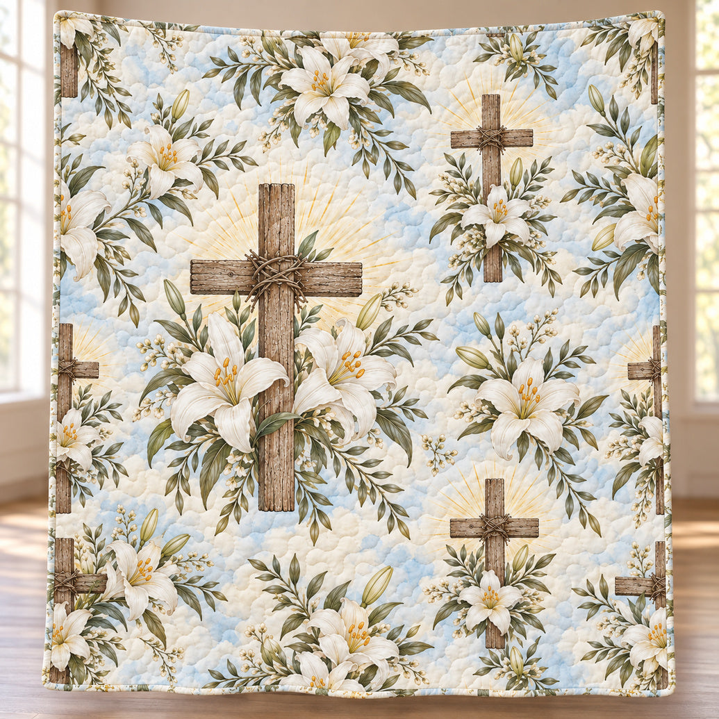 Easter Lily Crosslight Bedroom Quilt Blanket