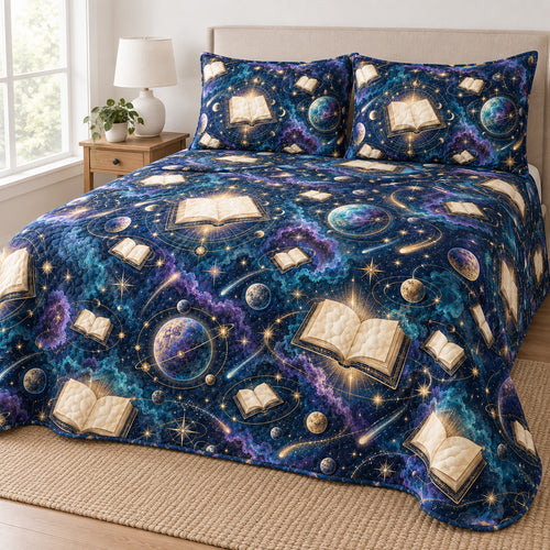 Celestial Open-Book Orbit Bedding Set