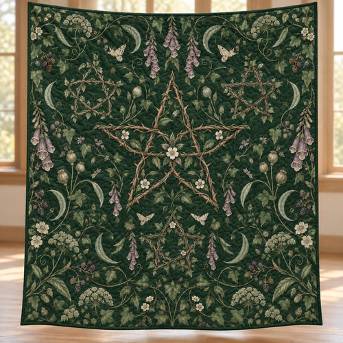 Thorned Star Herbarium Quilt Blanket