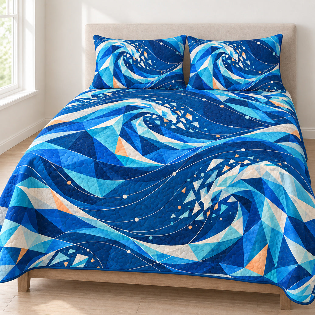 Faceted Wave Atlas Bedding Set