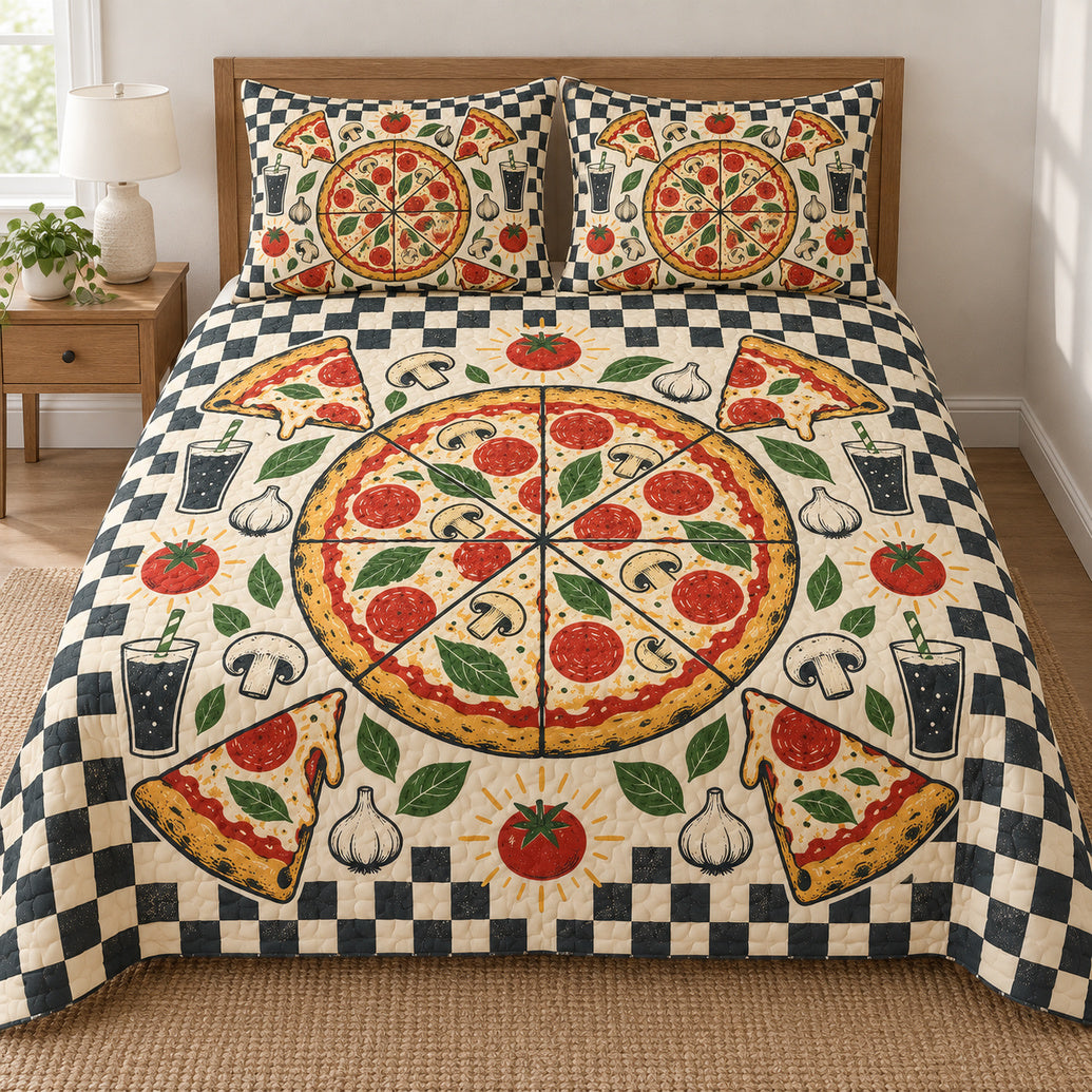 Pizzeria Time Capsule Bedding Set
