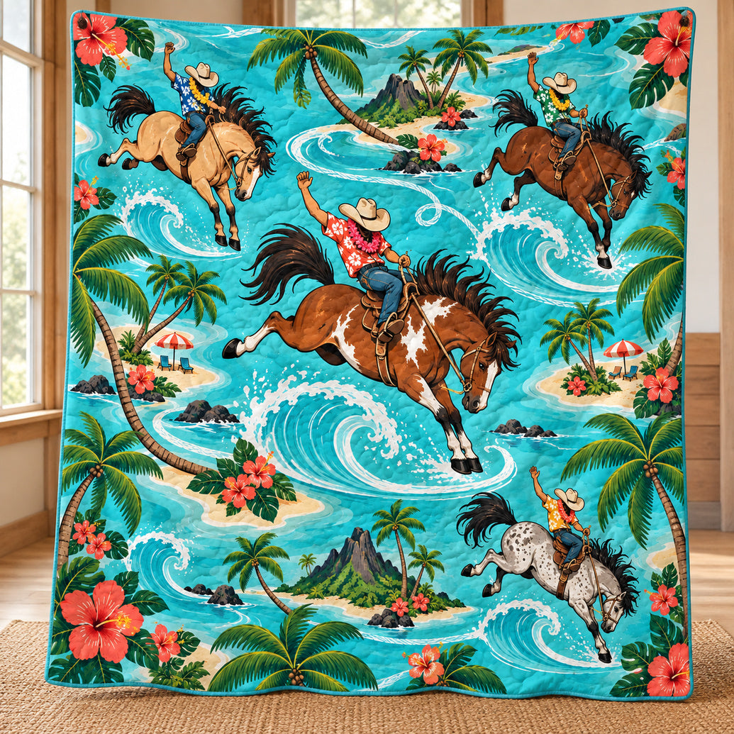 Bronco Island Detour Quilt Blanket