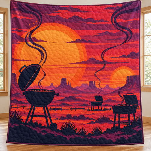 Ember Horizon Cookout Quilt Blanket