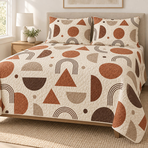 Terracotta Orbit Tile Bedding Set