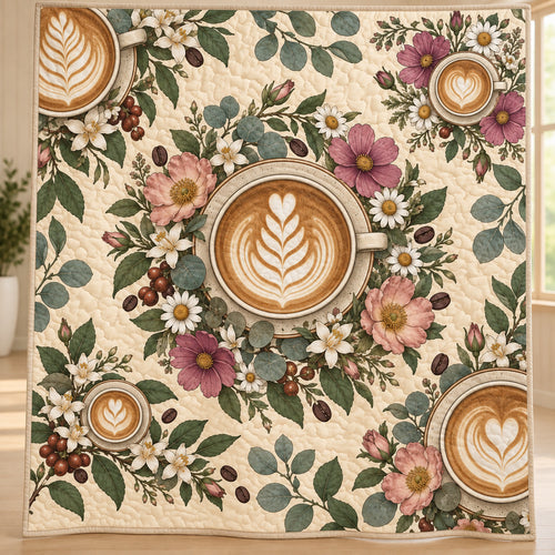 Wildflower Latte Parlor Quilt Blanket