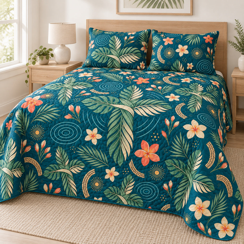 Palm Cross Canopy Bedding Set