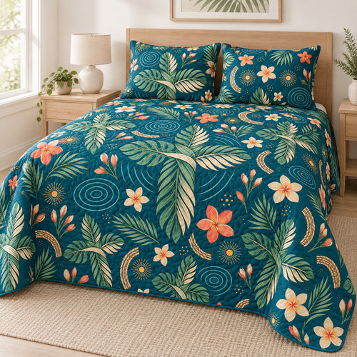 Palm Cross Canopy Bedding Set