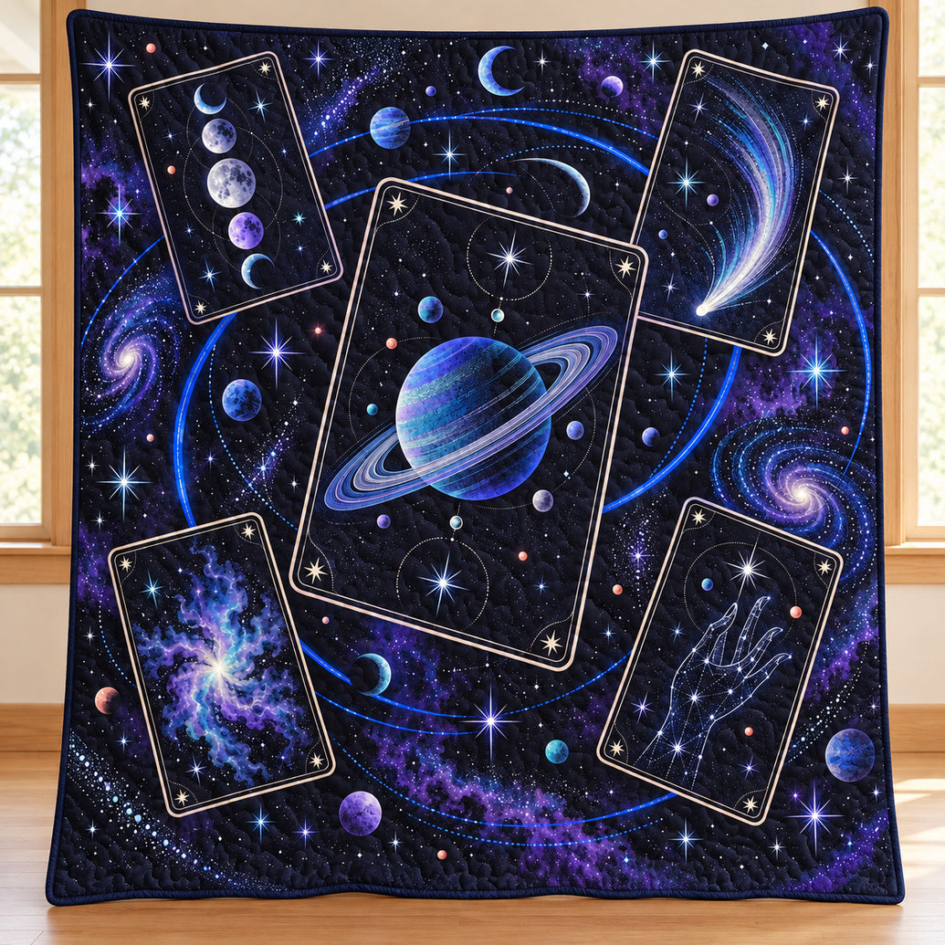Orbiting Oracle Deck Bedroom Quilt Blanket