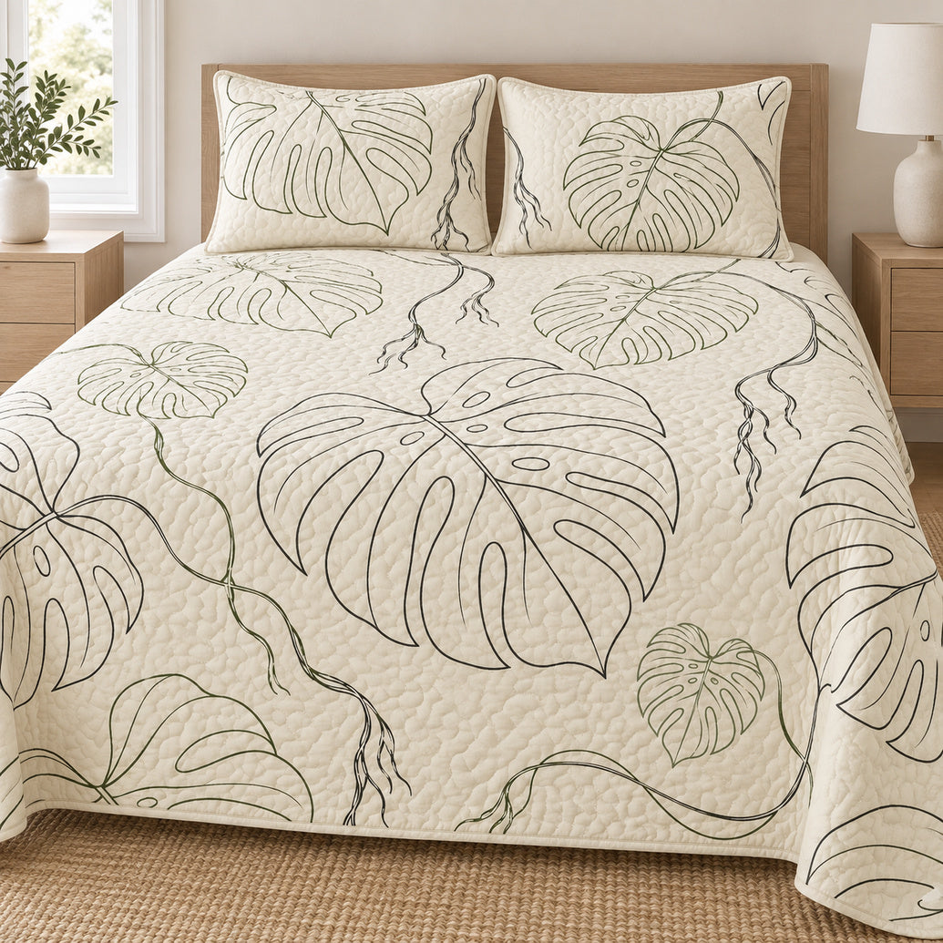 Monstera Line Gallery Bedding Set