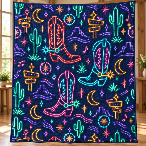Neon Spur Social Quilt Blanket