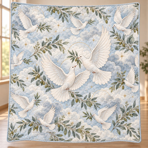 Olive Cloud Serenity Bedroom Quilt Blanket