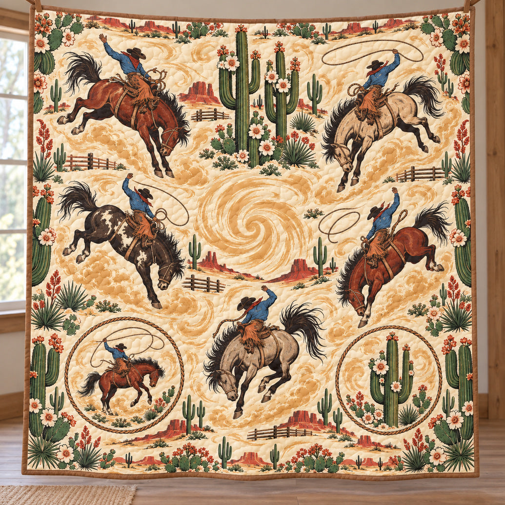 Dust Devil Rodeo Quilt Blanket