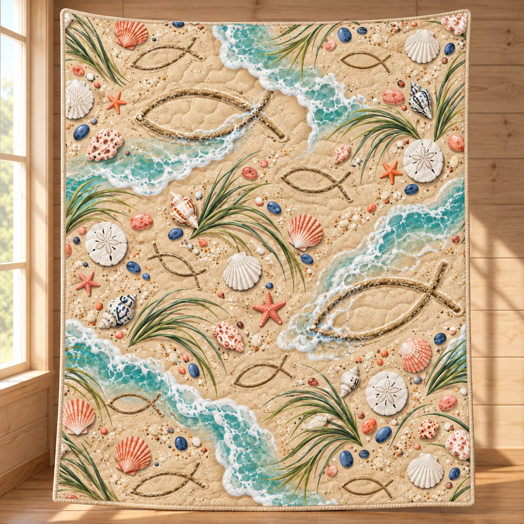 Shoreline Fish Retreat Quilt Blanket