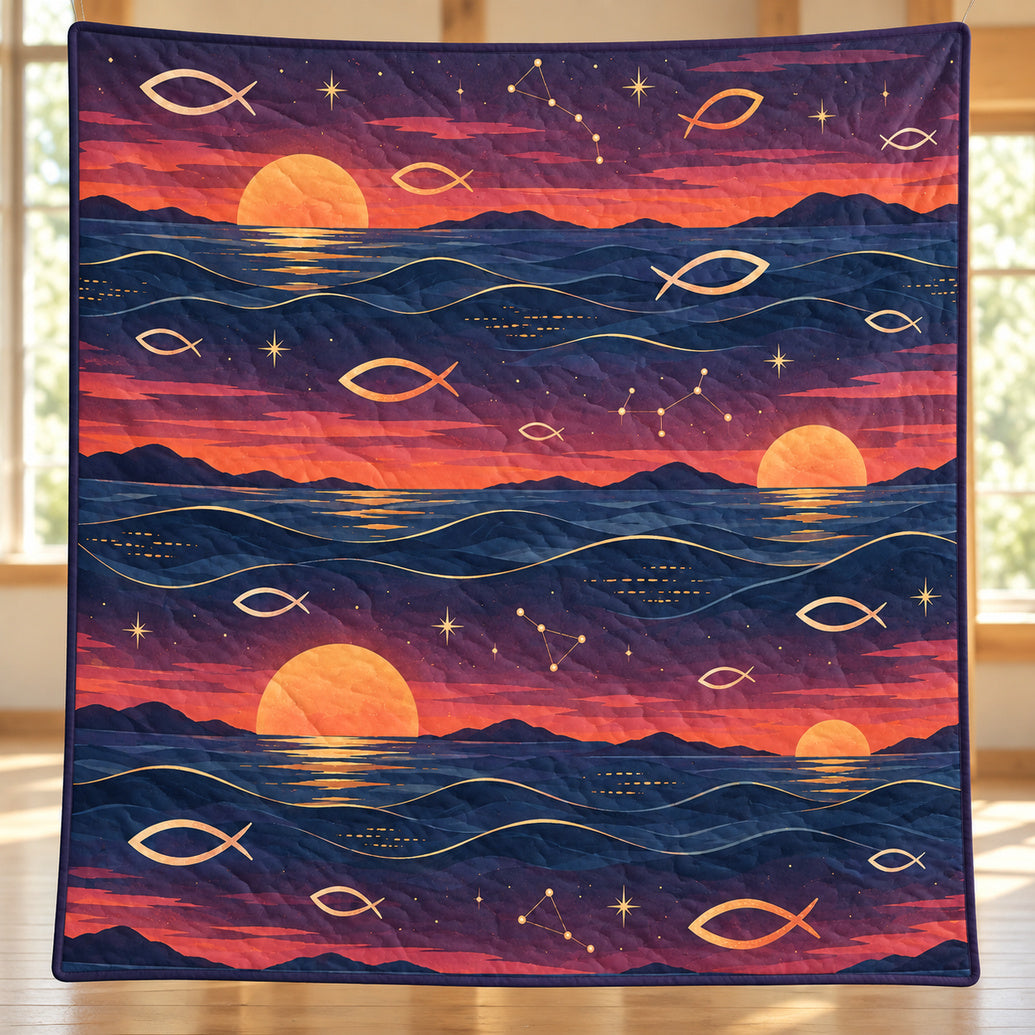 Ember Ichthys Horizon Quilt Blanket