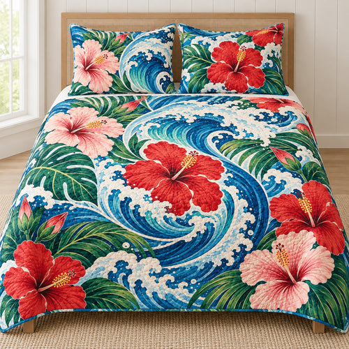 Hibiscus Breaker Bloom Bedding Set