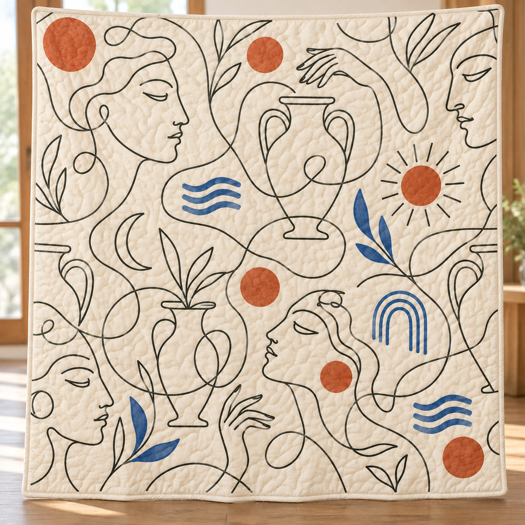 Contour Atelier Faces Quilt Blanket