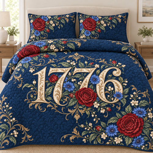 Revolutionary Rose Numerals Bedding Set