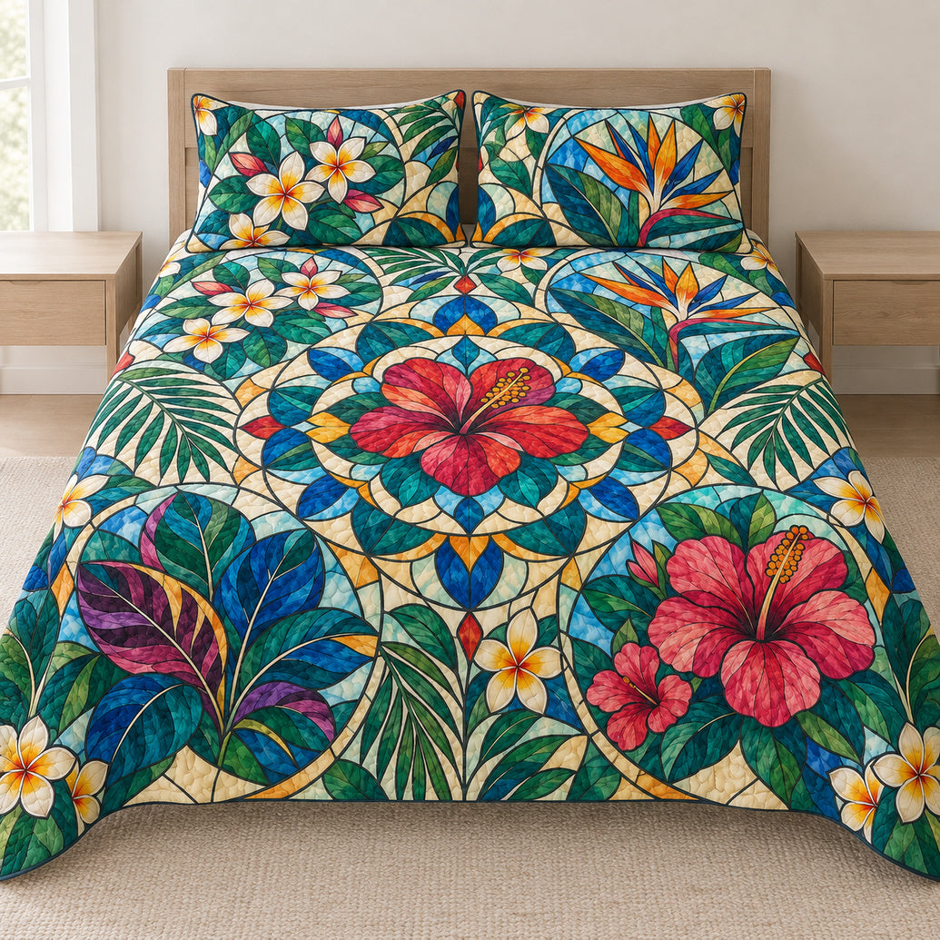 Tropical Cathedral Garden Bedroom Bedding Set