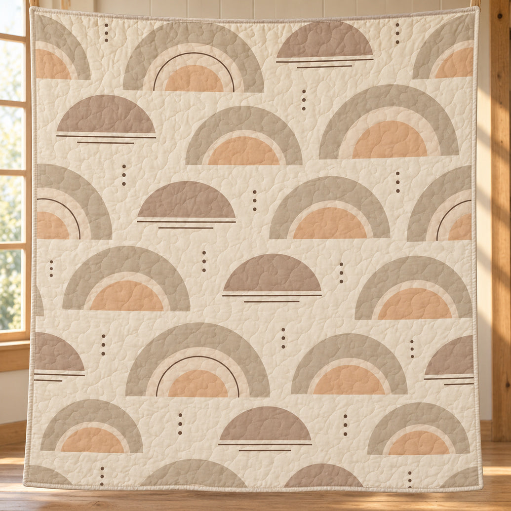 Quiet Solstice Arches Quilt Blanket