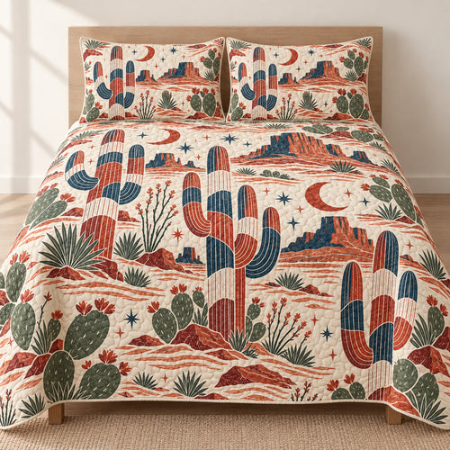 Desert Tricolor Saguaro Bedding Set
