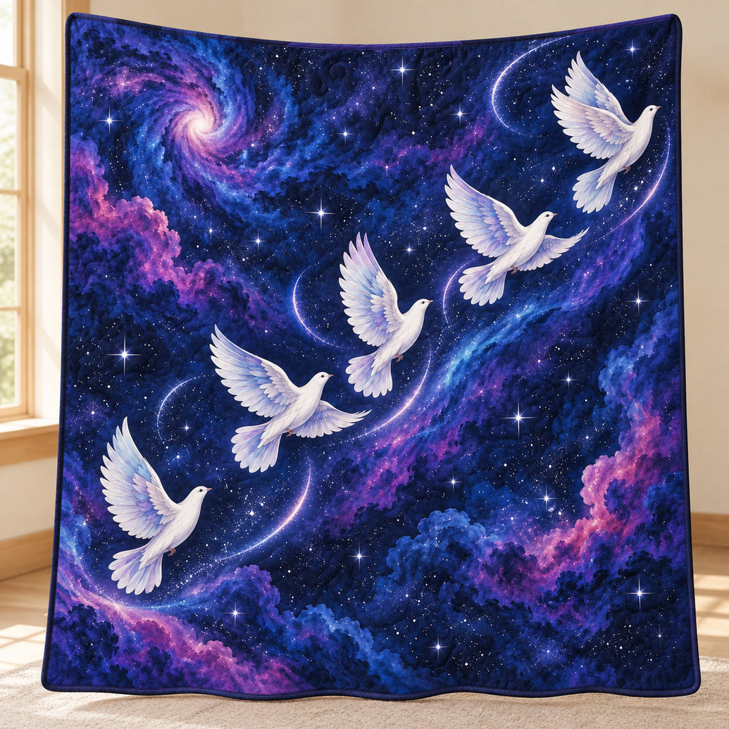 Aurora Dove Passage Quilt Blanket