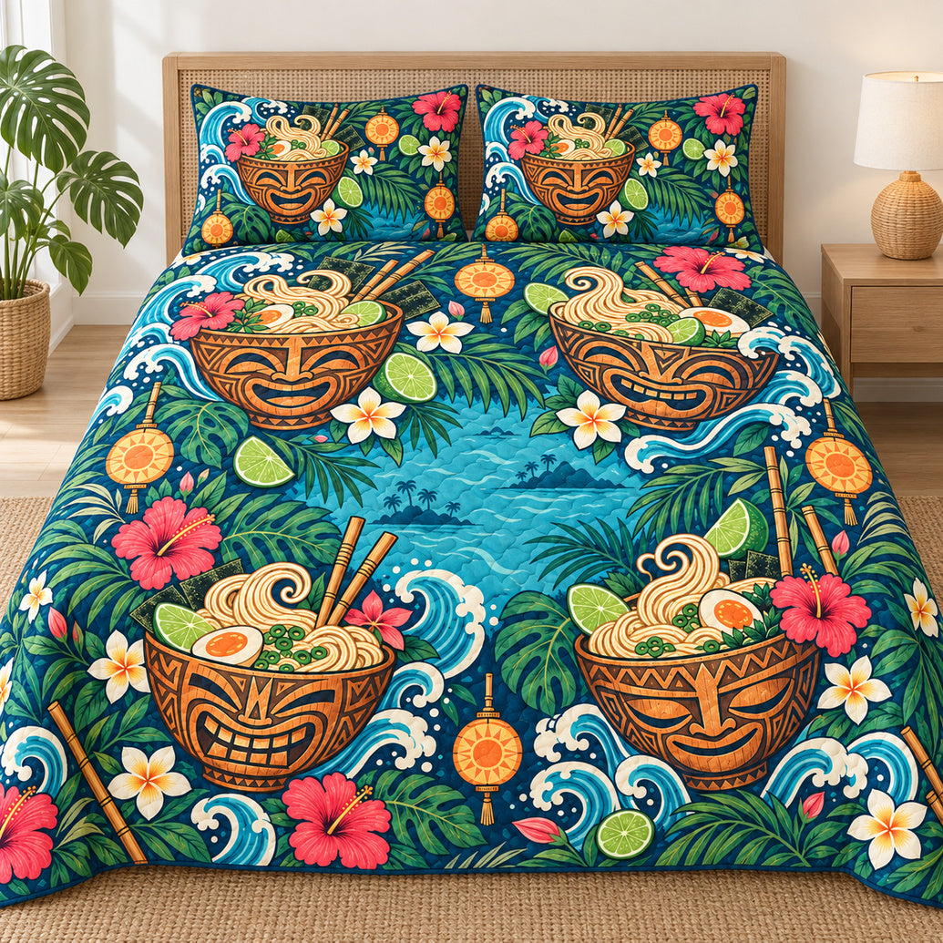 Tiki Ramen Lagoon Bedding Set