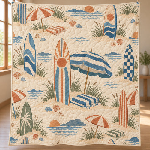 Quiet Shore Board Stand Quilt Blanket