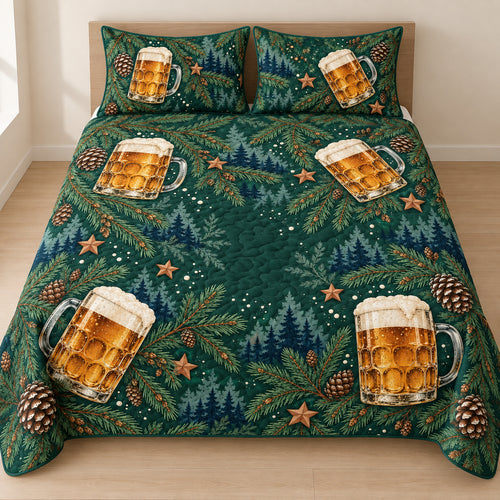 Frosted Pine Tankards Bedding Set
