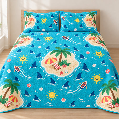 Pocket-Island Fin Parade Bedding Set