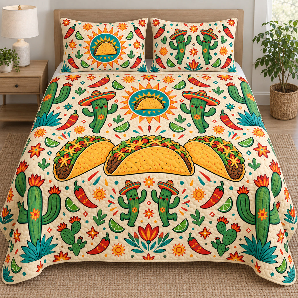 Saguaro Taco Fiesta Bedding Set