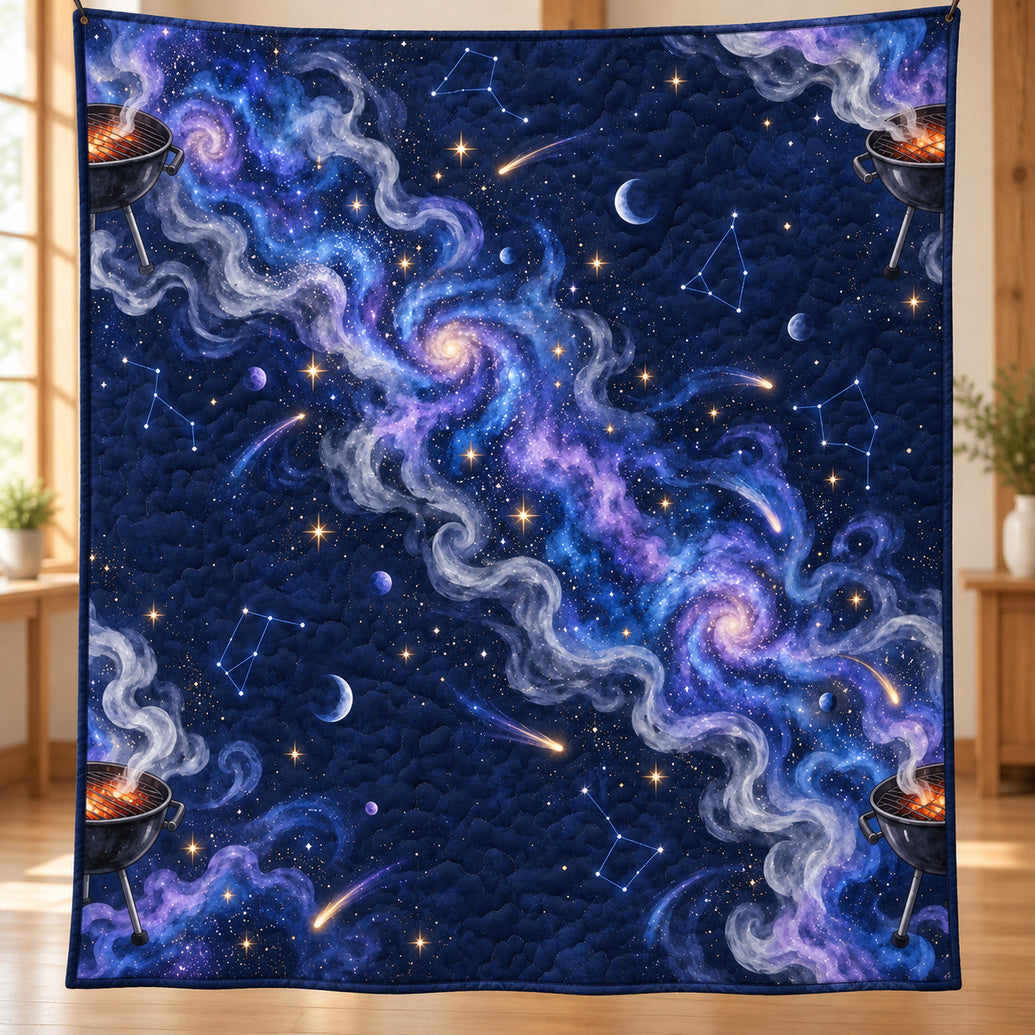 Cosmic Smoke Cookfire Quilt Blanket