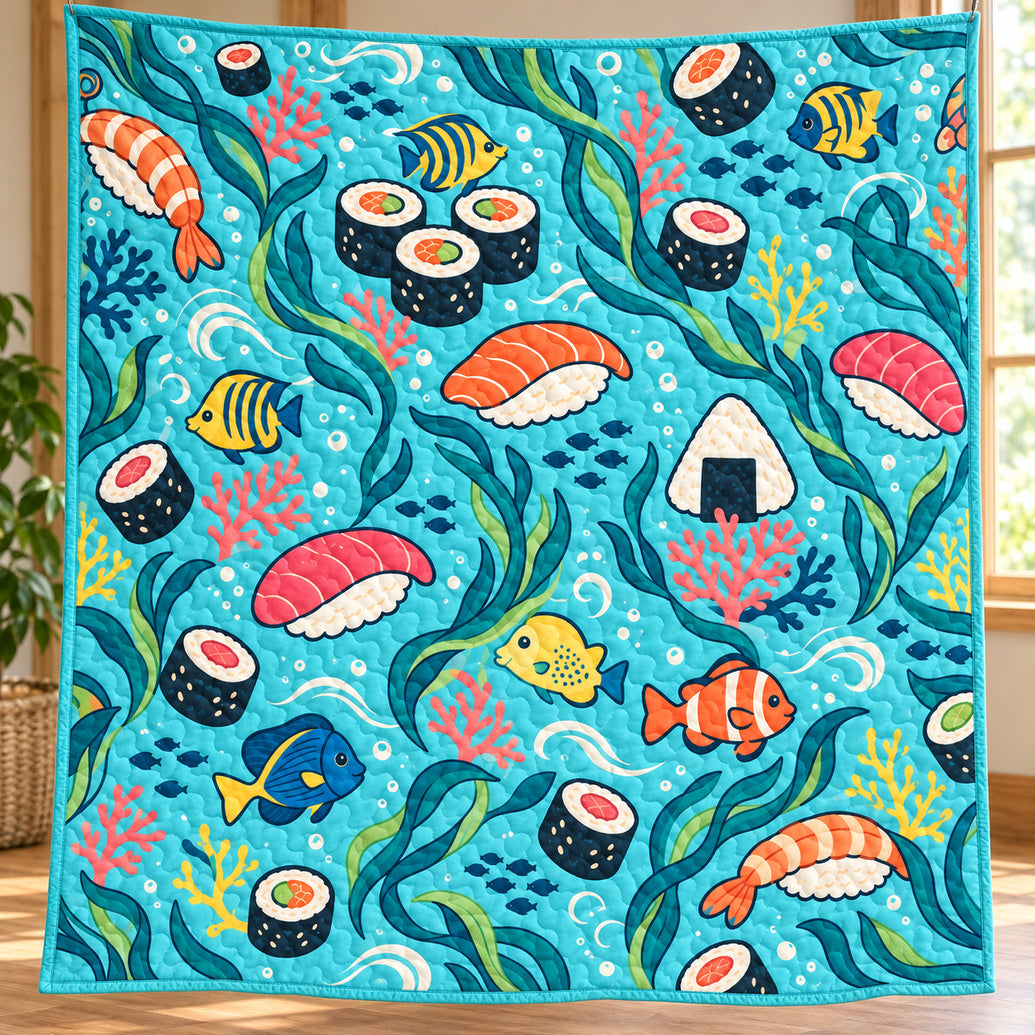 Reef Roll Parade Quilt Blanket