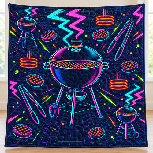 Electric Grill Lattice Quilt Blanket