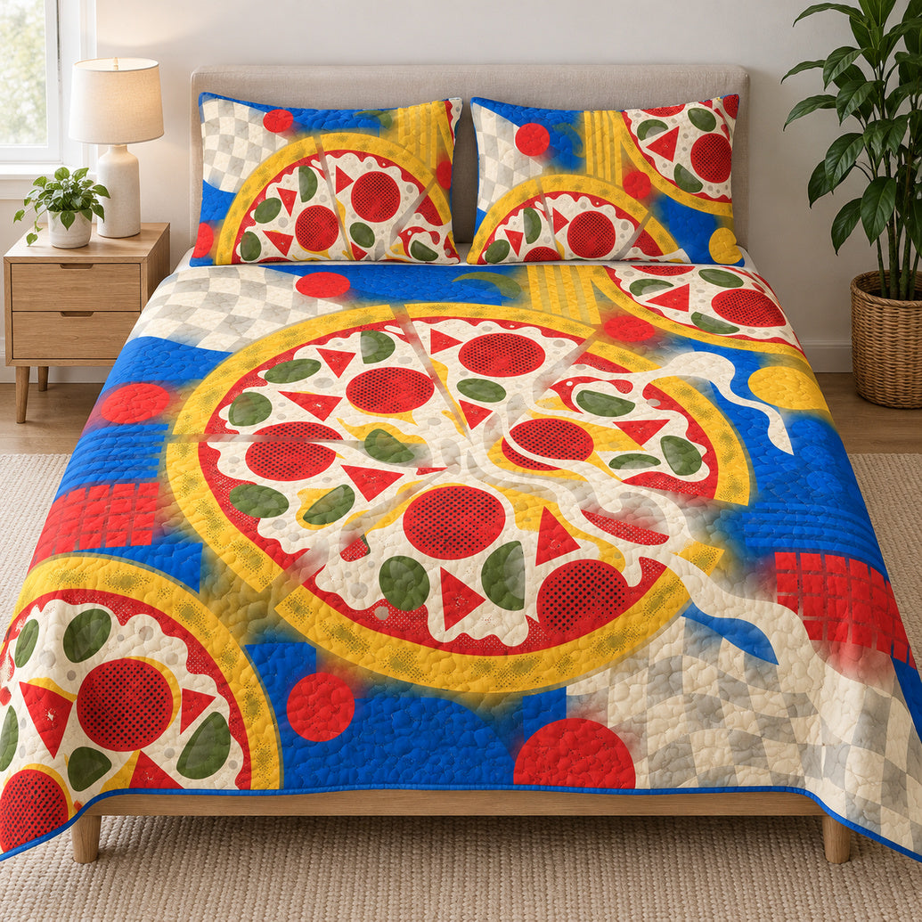 Melted Mosaic Pizzeria Bedding Set