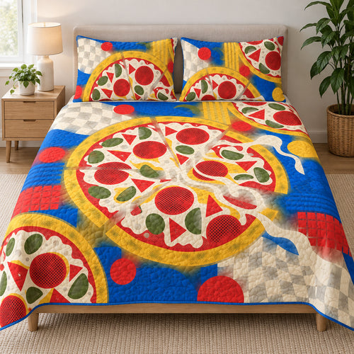 Melted Mosaic Pizzeria Bedding Set