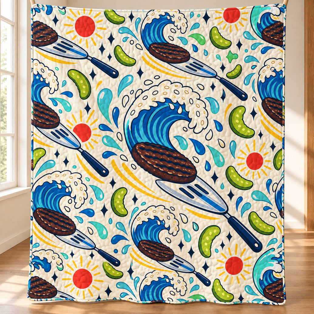Surfside Burger Flip Quilt Blanket