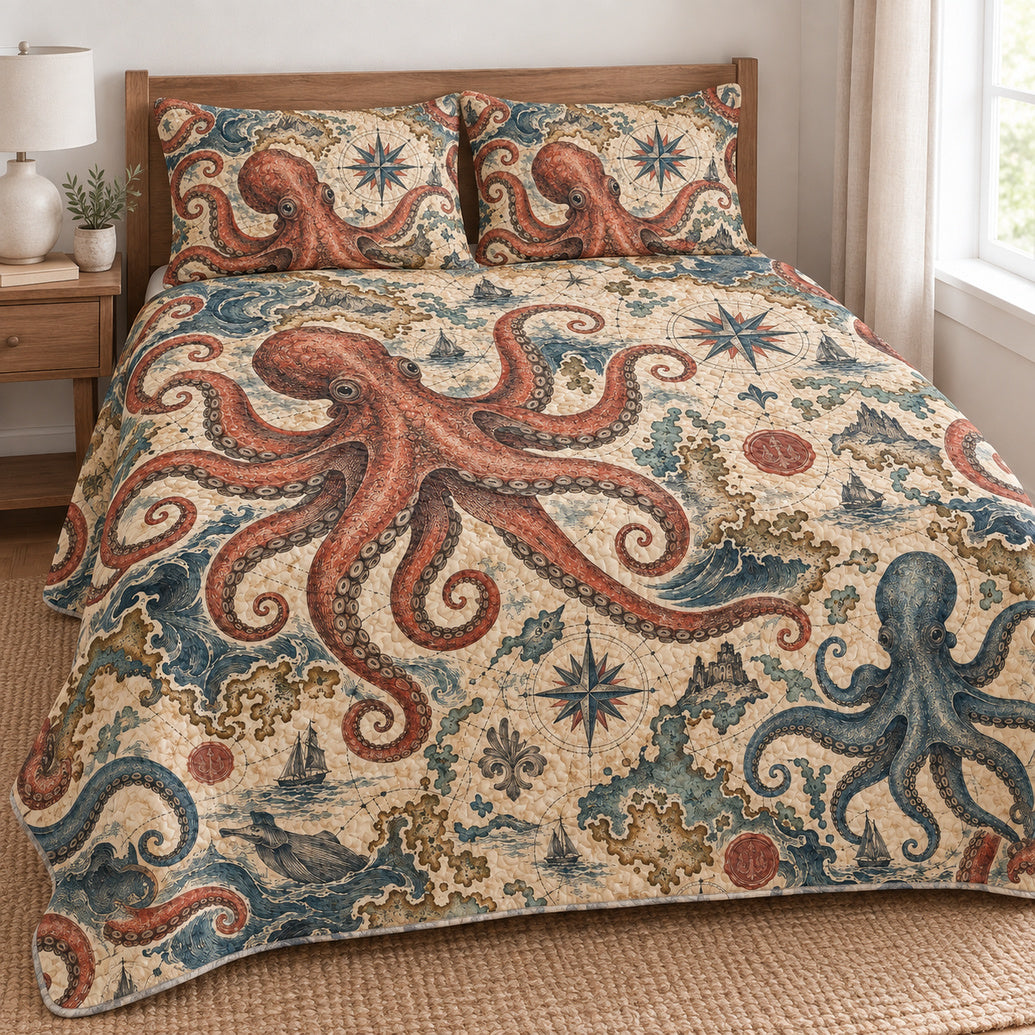 Chartroom Kraken Relics Bedding Set