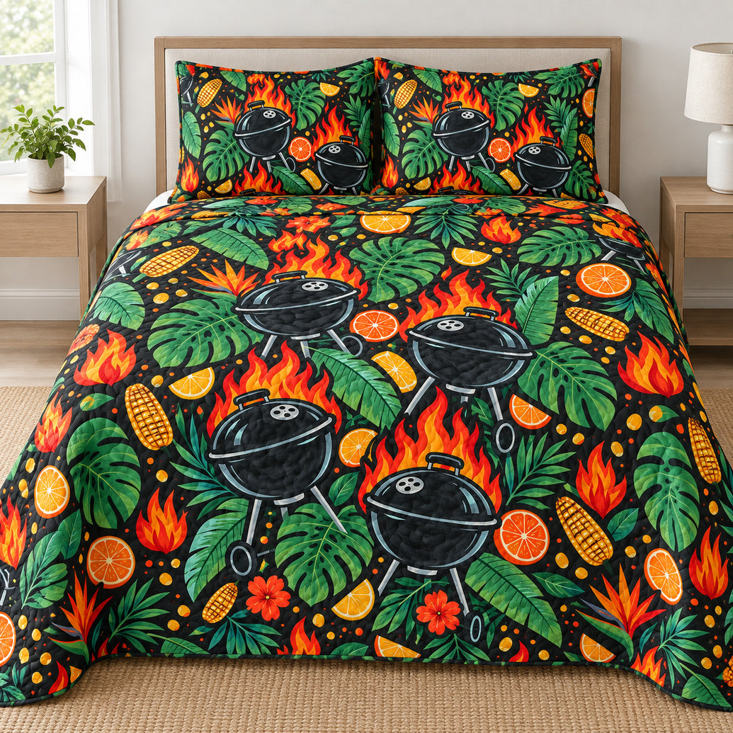Ember Leaf Grill Social Bedding Set