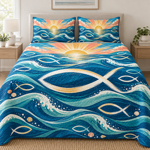 Sunlit Ichthys Tides Bedroom Bedding Set